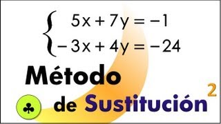 Método de Sustitución Ejemplo 2 [upl. by Yelra]