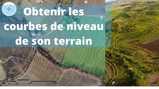 Obtenir les courbes de niveau de son terrain à partir de données en libre accès  Tutoriel [upl. by Ttreve]