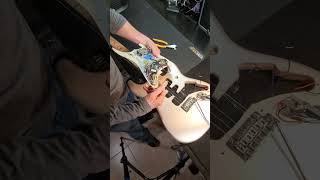 Fender Stratocaster Loaded Pickguard HH Install Demo GG USA [upl. by Eoj]