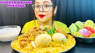 AsmrEating Spicy Kolkata Style Chicken Dum Biryani🔥 [upl. by Huey263]