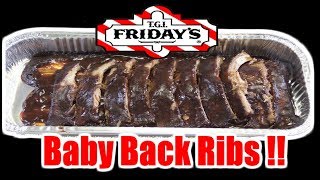 TGI Fridays Fully Cooked Baby Back Ribs  WHAT ARE WE EATING  The Wolfe Pit [upl. by Pantin]