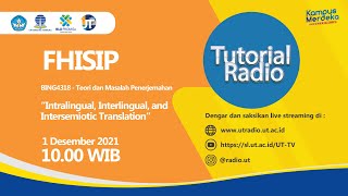 Intralingual Interlingual and Intersemiotic Translation  BING4318 Teori amp Masalah Penerjemahan [upl. by Ahsimik429]