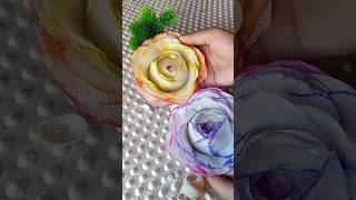 Which one you like 🤔rose🌹 flower using napkin shorts youtube [upl. by Eenafets]