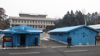 North Korea and South Korea Face to Face at Panmunjom at the The DMZ near Seoul South Korea [upl. by Slifka]