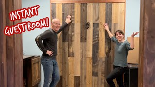 DIY Rustic Barn Wood Murphy BedFolding Wall Bed [upl. by Etnor]