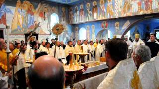 Entrance of the bishops at the funeral of Archbishop Dmitri [upl. by Leonteen]