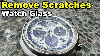 How remove scratches on watch  mineral glass with cerium oxide [upl. by Ralyks678]