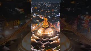 Boudha as seen from sky drone shot of boudha Kathmandu Nepal [upl. by Nyltak]