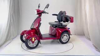 4 wheel 48V 500W 20Ah mobility electric handicapped outdoor E scooter for disabled [upl. by Etnomal]