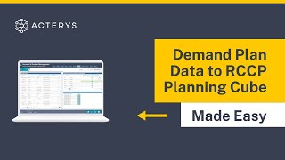 Transitioning Demand Plan Data to RCCP Planning Cube Made Easy [upl. by Tinaret789]