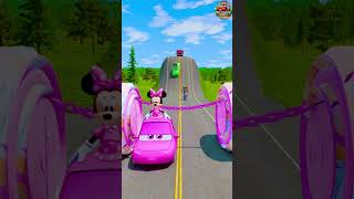 🚀Comical Cars🚗 amp Quirky Rides Tackle 2 Bollards Barbie🩷 and a Huge Chain in BeamNGdrive [upl. by Macrae]