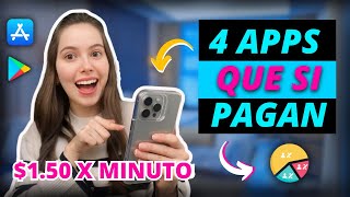 🍀150 x minuto👉 4 Aplicaciones que pagan por usarlas Y SI PAGAN Apps para ganar dinero en internet [upl. by Clotilde]