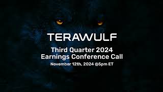 TeraWulfs 2024 Third Quarter Earnings Call [upl. by Siroled]