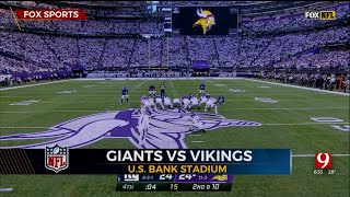 Vikings Edge Giants 2724 On Josephs GameEnding 61Yard FG [upl. by Alyks807]