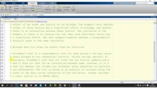 Friedmans test in Matlab [upl. by Rehptsirhc]