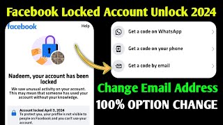 Facebook Account Locked Option Change 2024  Facebook Account Locked How to Unlock 2024 [upl. by Marjie]