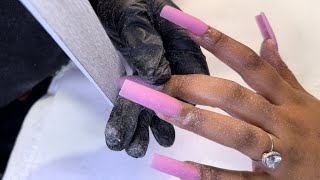 Acrylic Nails Tutorial  How to do a full set of nails  nails for beginners [upl. by Diamante]