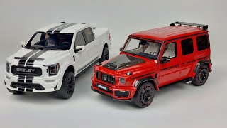 🇩🇪vs🇺🇲 Mercedes Brabus G 900 Rocket vs Ford F150 Shelby By Gt Spirit 118 [upl. by Ahsimac]