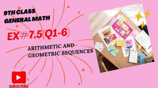 Ex 75 9th class  Ch7 general math  math world [upl. by Nicks]