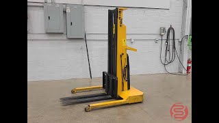 Big Joe Manual Straddle Stacker 2000lb Load Capacity  102323000252A [upl. by Atekin]