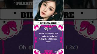 Billionaire  Babymonster song lyrics 🎵billionaire babymonster billionairelyricsshortvideo [upl. by Hillegass473]