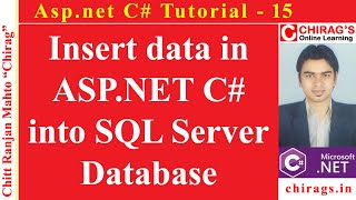 Aspnet C Tutorial 15  Insert data in ASPNET C into SQL Server Database [upl. by Navar]