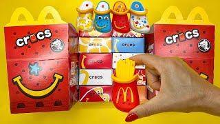 NEW 2024 McDonalds Mini CROCS Clips Keychains Happy Meal Toys Unboxing Video [upl. by Richlad]