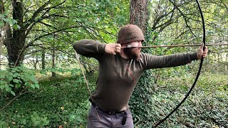 New Longbow 100lb Heavy Bow practice [upl. by Wadesworth664]