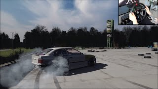 Drift Park Orchówek with E36 Drift Missile  Simagic Alpha Mini Settings for Drifting [upl. by Atinele]