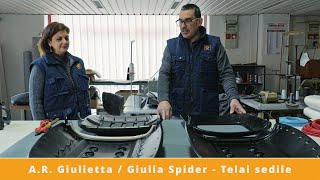 GiuliettaGiulia Spider Telai imbottiture tappezzeriaSeat Frames Foams CoversEnglish Subtitles [upl. by Rebbecca]