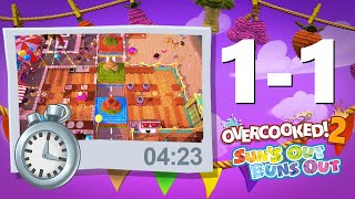 Overcooked 2 Suns Out Buns Out Level 11 Survival Mode Coop [upl. by Aleacim]