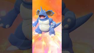 ✨️🔵 Shiny Nidoking 🔵✨️ pokemon shortvideo shiny shinypokemon pokemonletsgo shorts [upl. by Sabas888]