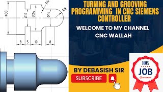 Turning and Grooving programming in CNC SIEMENS Controller SINUMERIK 828DGrooving and Turning CNC [upl. by Ardnoel]