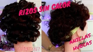 RIZOS SIN CALOR ANILLAS HUECAS 🌸  Sandranewlook [upl. by Einattirb]