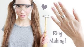 HOW TO MAKE A HAMMERED STERLING SILVER RING [upl. by Doti]