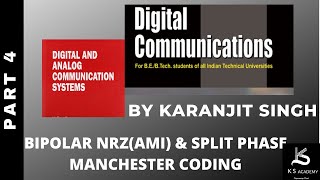 Bipolar NRZAMI amp Split Phase Manchester CodingDigital CommunicationBTech 5th SemLec4 [upl. by Nats939]