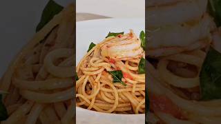 Tomato Spaghetti With Shrimps spaghettirecipe spaghetti shortvideo [upl. by Atelahs]