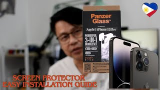 iPhone 15 Pro  Easy Screen Protector Installation Guide  PanzerGlass [upl. by Salmon]