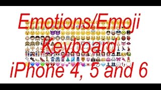 How To  Enable EmojiEmoticons Keyboard on iPhone 4 5 and 6 [upl. by Tteve]