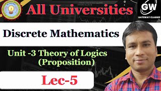 Discrete Mathematics I Unite 3 I Lec5 I By Gulshan Sir I Gateway Classes I AKTU [upl. by Notgnimer]