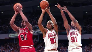 Every Dennis Rodmans 3Pointer as a Bull [upl. by Guise]