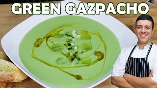 Healthy Green Gazpacho  Gazpacho Verde Soup  Recipe by Lounging with Lenny [upl. by Aneek]