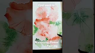 First wash in watercolor painting art painting watercolorpainting drawing shorts [upl. by Weir]