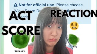 ACT SCORE REACTION😨😰 [upl. by Rolat]