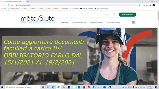 Come aggiornare documenti familiari Metasalute [upl. by Shela299]