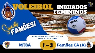 INICIADOS FEMININOS  MTBA  Famões CA A  2ª Jornada [upl. by Ainex218]