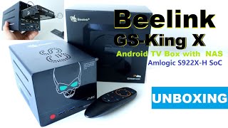 🔥Beelink GSKing X Android TV Box with NAS powered by S922XH SoC Unboxing Video [upl. by Mundford126]