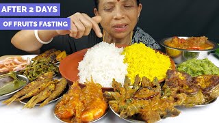 HUGE SEA FOOD MEAL AFTER TWO DAYS OF FRUITS FASTING [upl. by Ashli]