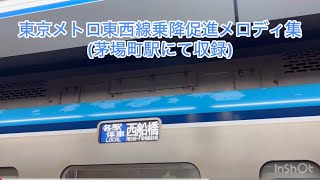 東京メトロ東西線乗降促進メロディ集茅場町駅にて収録 [upl. by Ateuqirne884]