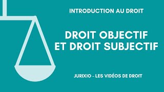 Droit objectif et droit subjectif définition et exemples  Cours de droit [upl. by Goldner]